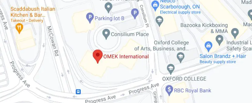 OMEK International location view on the google maps