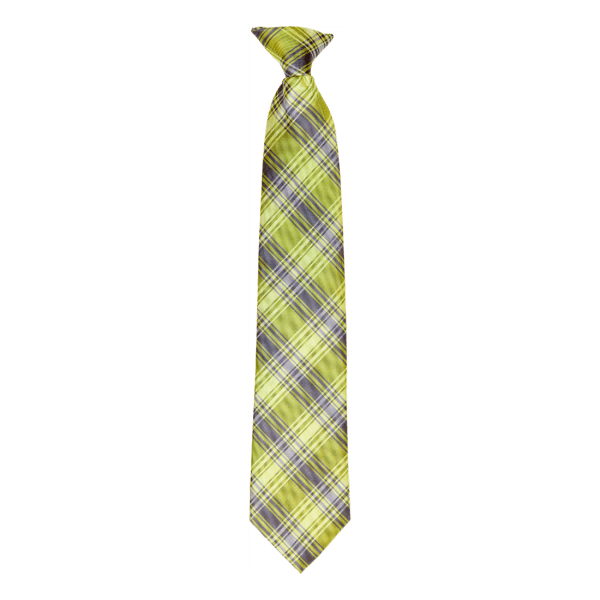 Yellow and blue color tie front view