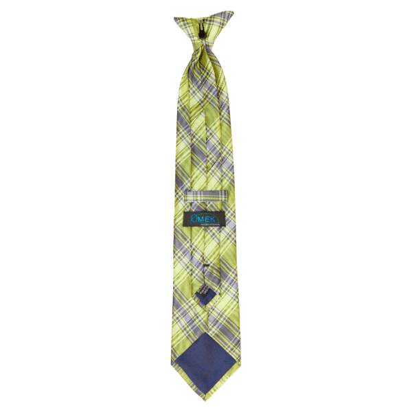 Yellow and blue color tie on display of the website