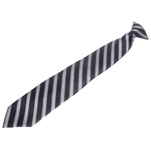 Black and white stripes Tie on display of the website