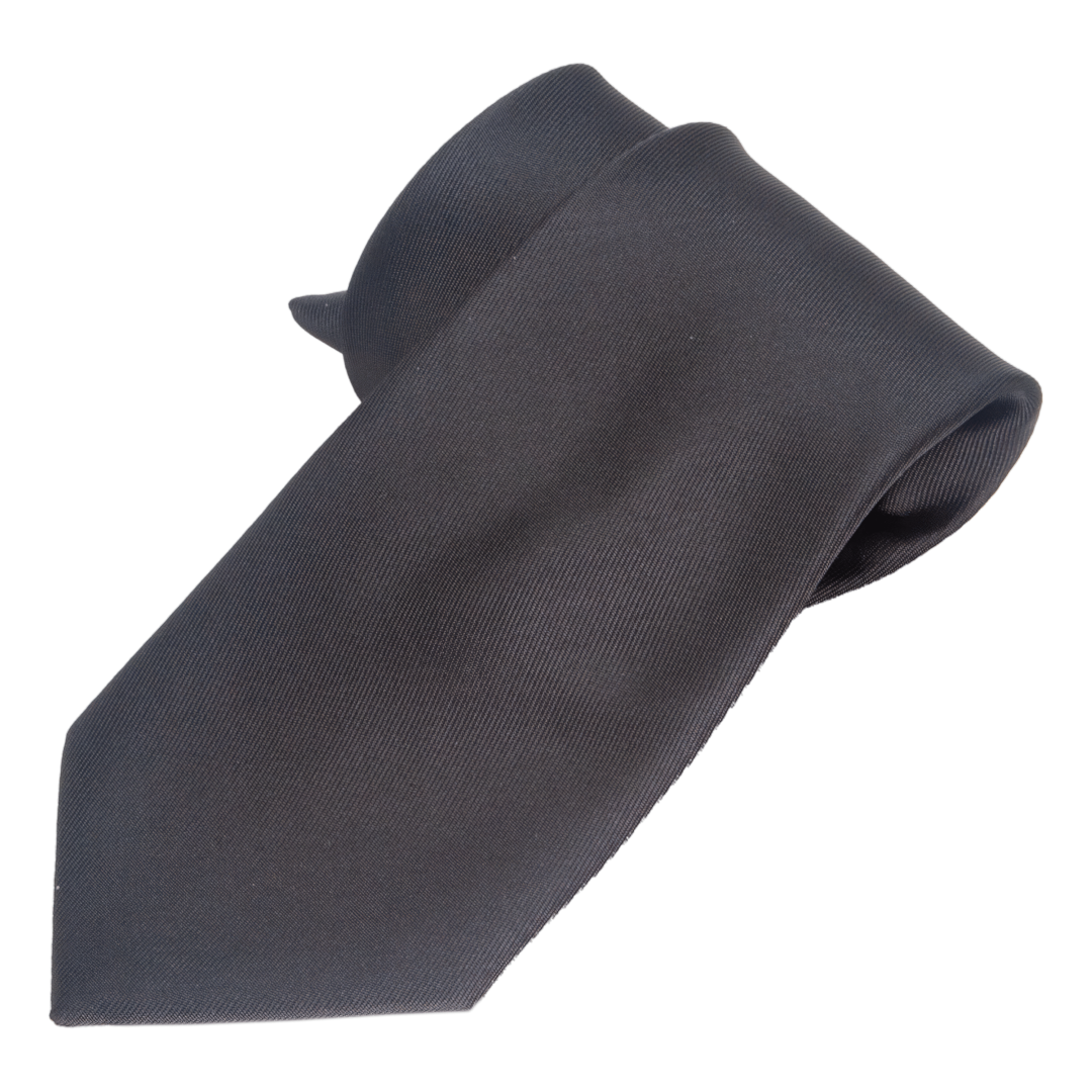 Black Folded Tie on display of the website